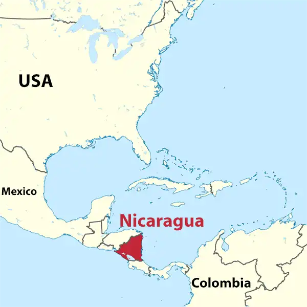 nicaragua-map-نیکاراگوئه