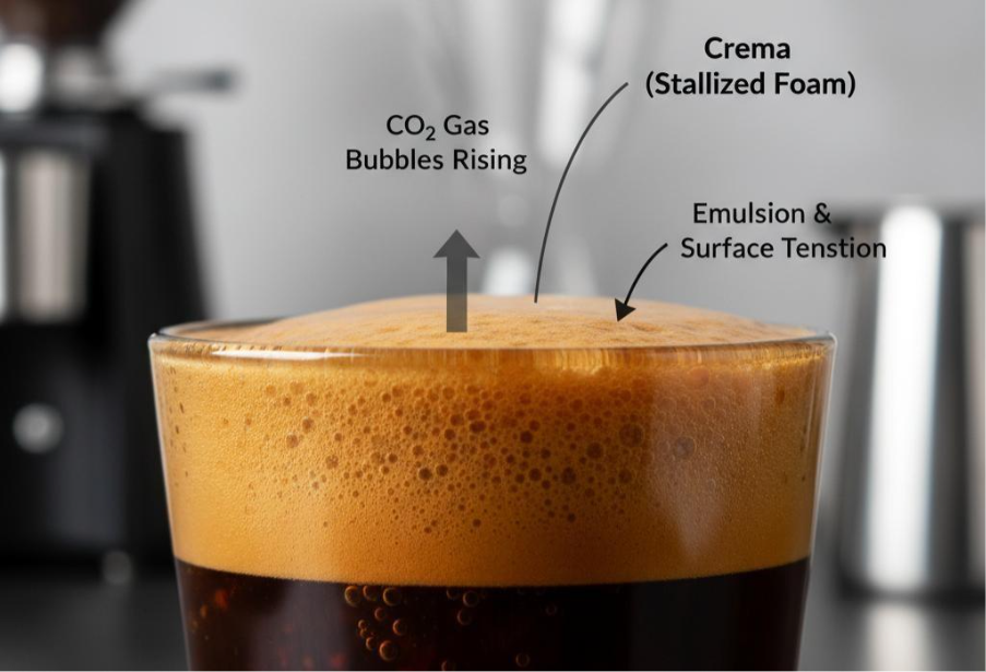 کرما در اسپرسو؛ از ساختار فیزیکی تا ادراک حسی 2 مکانیزم تشکیل کرما